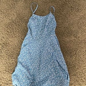 SHEIN never worn blue and white dress. back is crisscross and open!